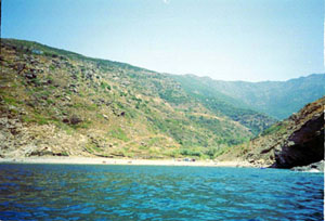 Spiaggia creata dal torrente Aris