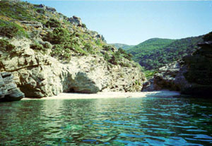 Spiaggia caratteristica di questo tratto di costa